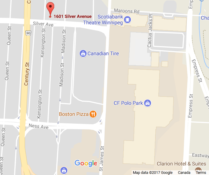 Map of 1601 Silver Avenue, Winnipeg, MB
